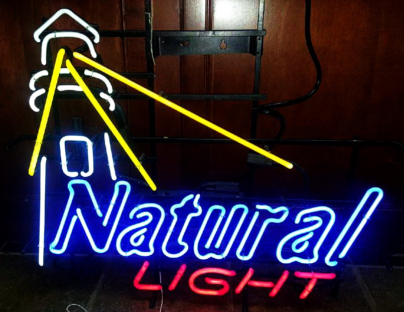 Natural Light Lighthouse Neon Sign